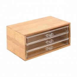 JEWELRY BOX BAMBOO ESSENTIALS 24.5x11x14cm WITH 3 DRAWERS 02-17699