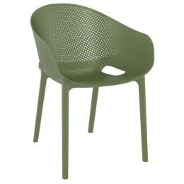 Sky pro olive green armchair PP 54x60x81cm 20.0720