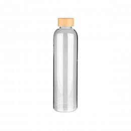 GLASS BOTTLE BAMBOO ESSENTIALS 1000ml WITH LID 01-21856