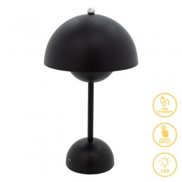 Table lamp Creative pakoworld LED black D18x30cm