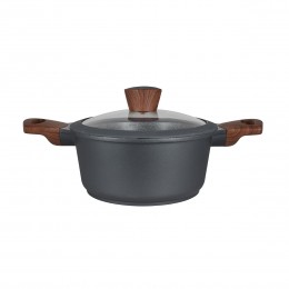 CASSEROLE STONE NON-STICK CAST ALUMINUM 24cm 4.5lt 01-1148