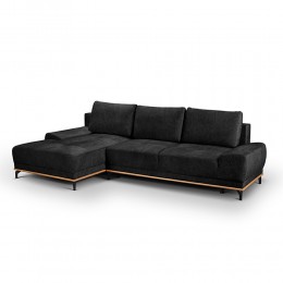 NATURA SOFA BED CORNER LEFT CHENILLE ANTHRACITE E1 EU