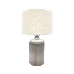 DESIRE LAMP TABLE CERAMIC FABRIC SILVER WHITE D40x