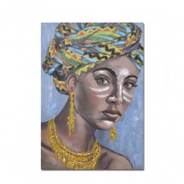 ZAMBIA PAINTING CANVAS MULTICOLOR WOOD 70x100xH3cm