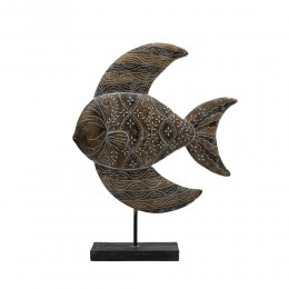 GOURAMI DECO FISH POLYRESIN BROWN 26,1x6xH33cm
