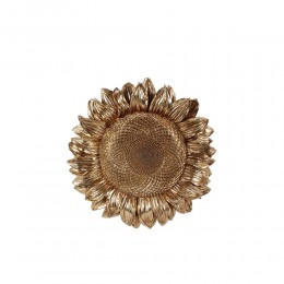 SUNFLOWER 2 WALL HANGING DECO POLYRESIN GOLD D39,5