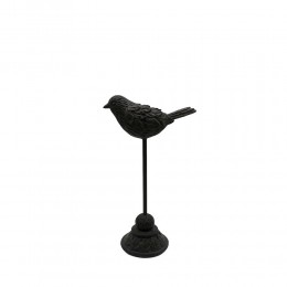FUGLE DECO BIRD POLYRESIN BLACK 17,1x10,5xH32,3cm