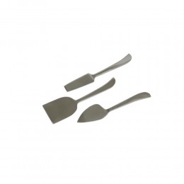 CURVE CHEESE SERVING SET 3PCS STEEL SILVER