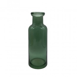JARDIN BOTTLE GLASS CLEAR GREEN D8xH26cm