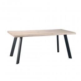 BRICK-URBAN TABLE CHIPBOARD WITH MELAMINE CARTA NATURAL METAL BLACK E1 PRC