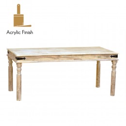 LA MER 180 TABLE SOLID WOOD ACACIA WHITE ANTIQUE IN
