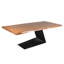 LIBERTY TABLE WOOD ACACIA WALNUT METAL BLACK IN 220x110xH76cm