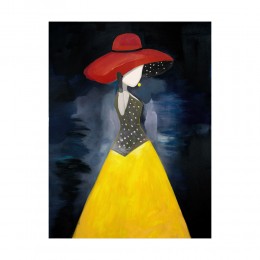 MIDNIGHT GIRL 1 PAINTING CANVAS MULTICOLOR WOOD 60x80xH3,5cm