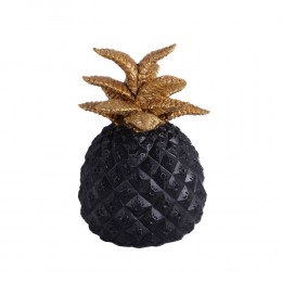 FRUGT DECO PINEAPPLE POLYRESIN BLACK GOLD 16x15xH2