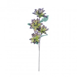 CROCUS 1 ARTIFICIAL FLOWER YELLOW/PURPLE H89cm