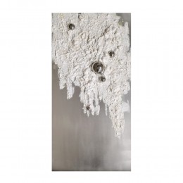 SILVER DROPS 1 DECO PAINTING CANVAS GREY WHITE SIL