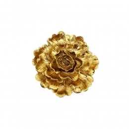 GOLDEN ROSE DECO FLOWER POLYRESIN GOLD D24xH4,7cm 