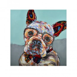 IMBA DOG 2 PAINTING CANVAS MULTICOLOR 100x100xH3cm