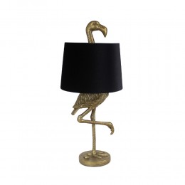 OENE LAMP TABLE POLYRESIN FABRIC GOLD BLACK 35,5x3