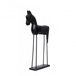 BOGO DARK DECO HORSE WOOD MANGO BLACK 37x10xH61cm 