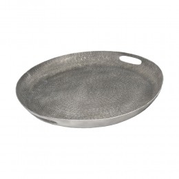 ANDROS TRAY WITH HANDLES ALUMINIUM WHITE WASHED D5