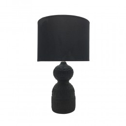 MOA LAMP TABLE CERAMIC FABRIC BLACK BLACK D11,5/26