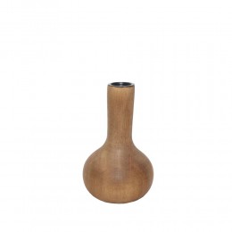 SCANDI CANDLE HOLDER WOOD NATURAL D8xH13cm IN