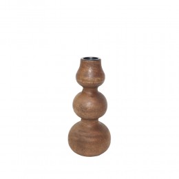SCANDI CANDLE HOLDER WOOD NATURAL D7,5xH15cm IN