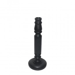 CLASSIC CANDLE HOLDER WOOD BLACK D10xH26cm IN