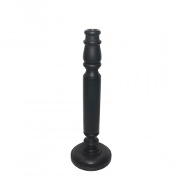 CLASSIC CANDLE HOLDER WOOD BLACK D10xH31cm IN