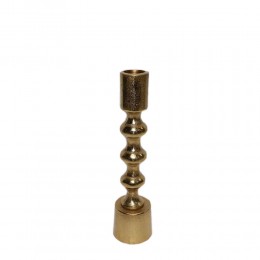 DOT CANDLE HOLDER ALUMINIUM GOLD D5xH20,5cm IN