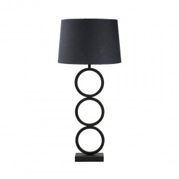ROND TRIPLE LAMP TABLE IRON BLACK BLACK H71cm CE I