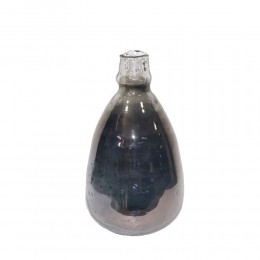 AMONG VASE GLASS GREY D20xH34cm IN