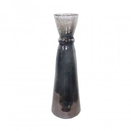 AMONG VASE GLASS GREY D18xH56cm IN