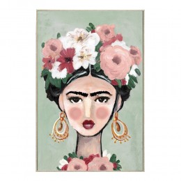 MY ROMANTIC GIRL A PAINTING CANVAS MULTICOLOR WOOD