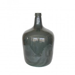 RIPE OLIVE BOTTLE RECYCLED GLASS OLIVE GREEN D21xH