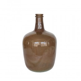 CRUSHED CARAMEL BOTTLE RECYCLED GLASS CARAMEL D21x