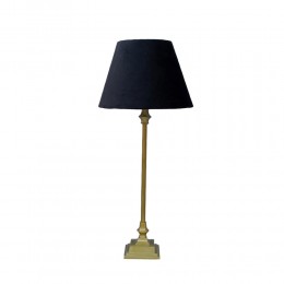 REMY LAMP TABLE 10x10x57 ALUMINIUM GOLD ANTIQUE VELVET BLACK