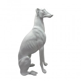 ΙΒΙΖΑΝ DECO DOG POLYRESIN WHITE GLOSSY 30x18,5xH52