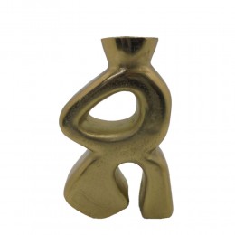 MODERN VASE ALUMINIUM GOLD 17,75x6,25xH28,5cm IN
