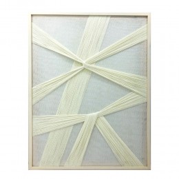 QUIET MOMENTS PAINTING WOOD WHITE YARN FRAME WHITE