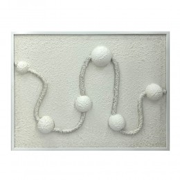 WHITE CLOUDS A PAINTING WOOD WHITE FRAME WHITE 80x