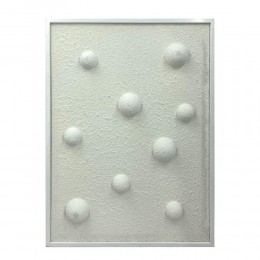 WHITE CLOUDS B PAINTING WOOD WHITE FRAME WHITE 60x