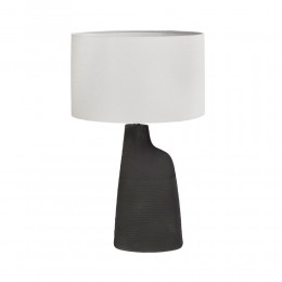 JEMMA LAMP TABLE POLYRESIN BLACK WHITE 35,8x35,8xH