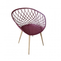 TREE CHAIR PP RED WINE METAL NATURAL PRC