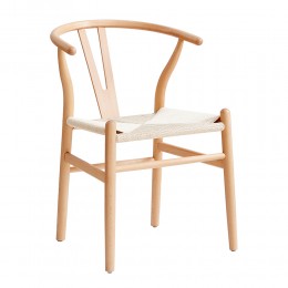 BONE CHAIR SOLID WOOD ΒΕΕCH NATURAL ROPE PRC