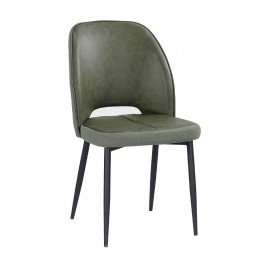 BOUTON CHAIR FABRIC OLIVE GREEN METAL BLACK PRC