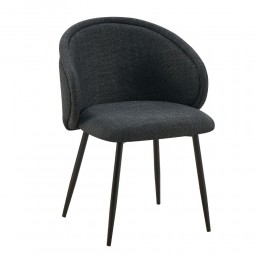 FIGARO CHAIR ARMCHAIR FABRIC ANTHRACITE METAL BLACK E1 PRC