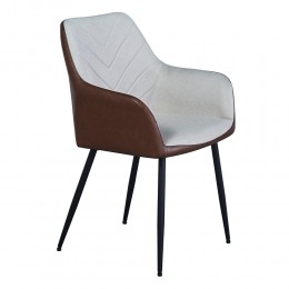 VISITOR CHAIR FABRIC BEIGE TABAC METAL BLACK E1 PRC