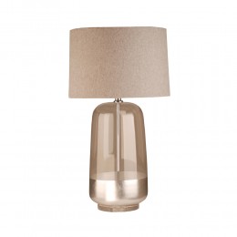 DEVONI LAMP TABLE 43x43x79 CRYSTAL TRANSPARENT SILVER LINEN GREY